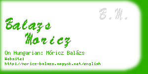 balazs moricz business card